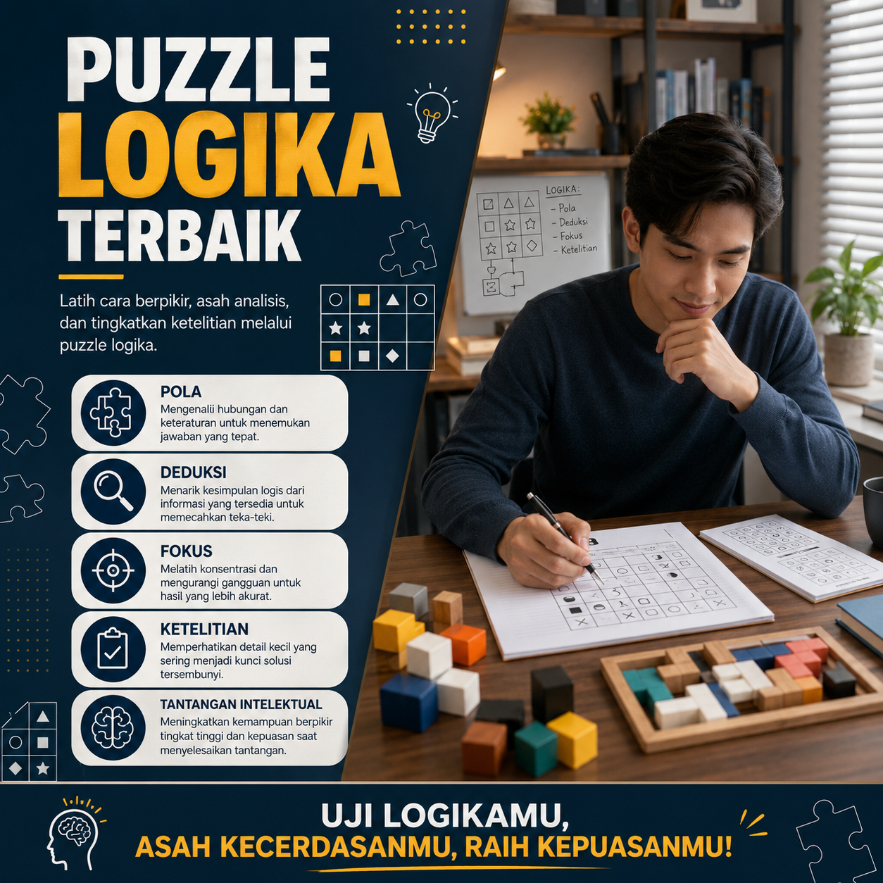 Puzzle Logika Terbaik untuk Melatih Deduksi Secara Bertahap
